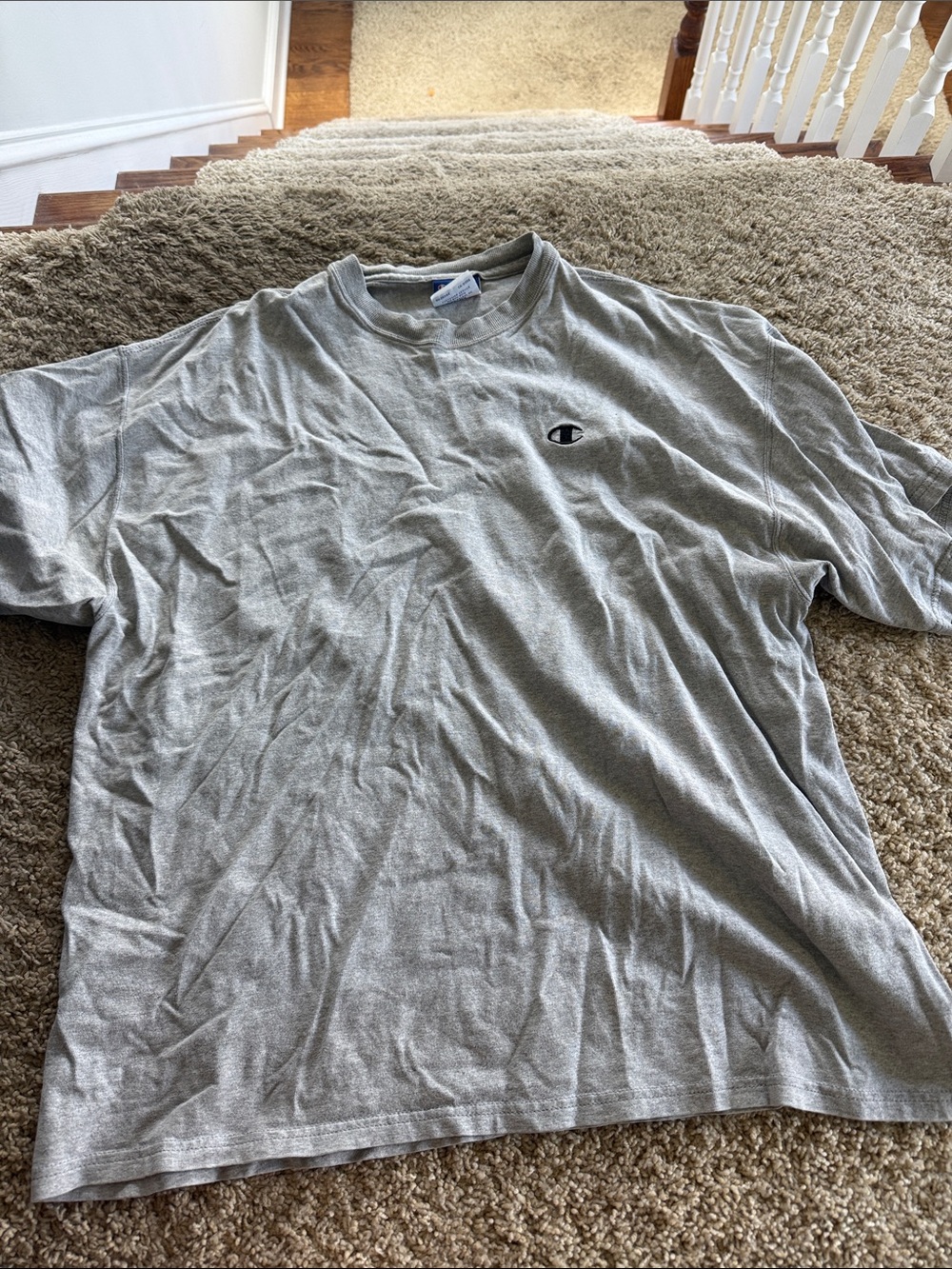 Champion Short Sleeve Crewneck T-Shirt in Heather Gray